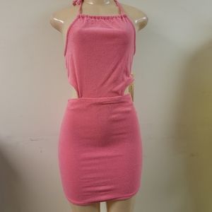 Pink Terry cloth dress